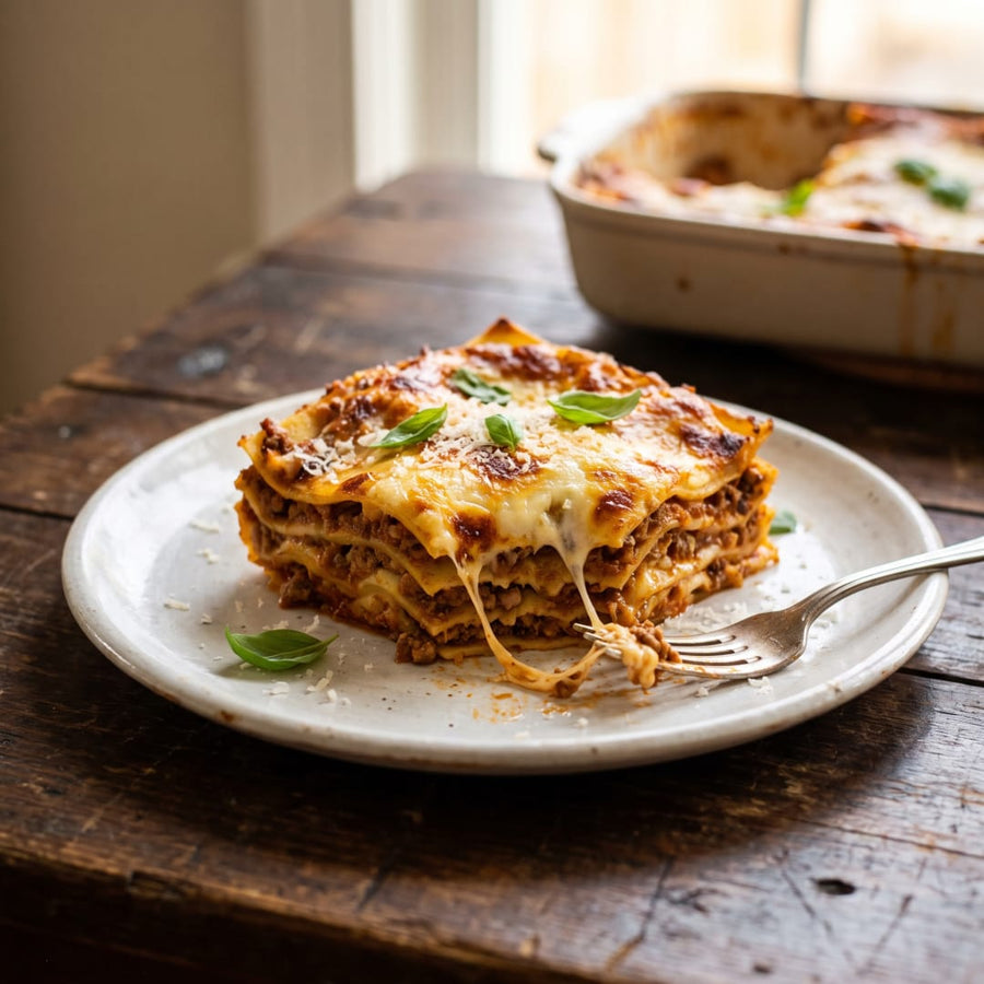 Lasagne à la viande avec les pâtes Les Délicieuses