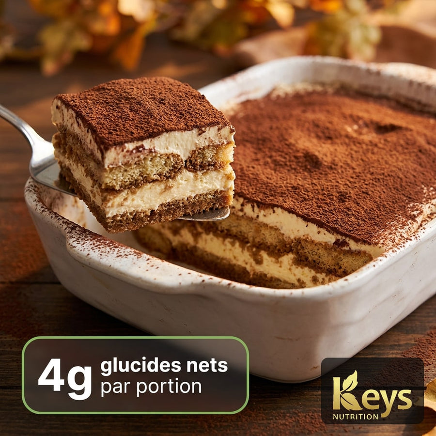 Comment faire un tiramisu sans sucre et faible en glucides?