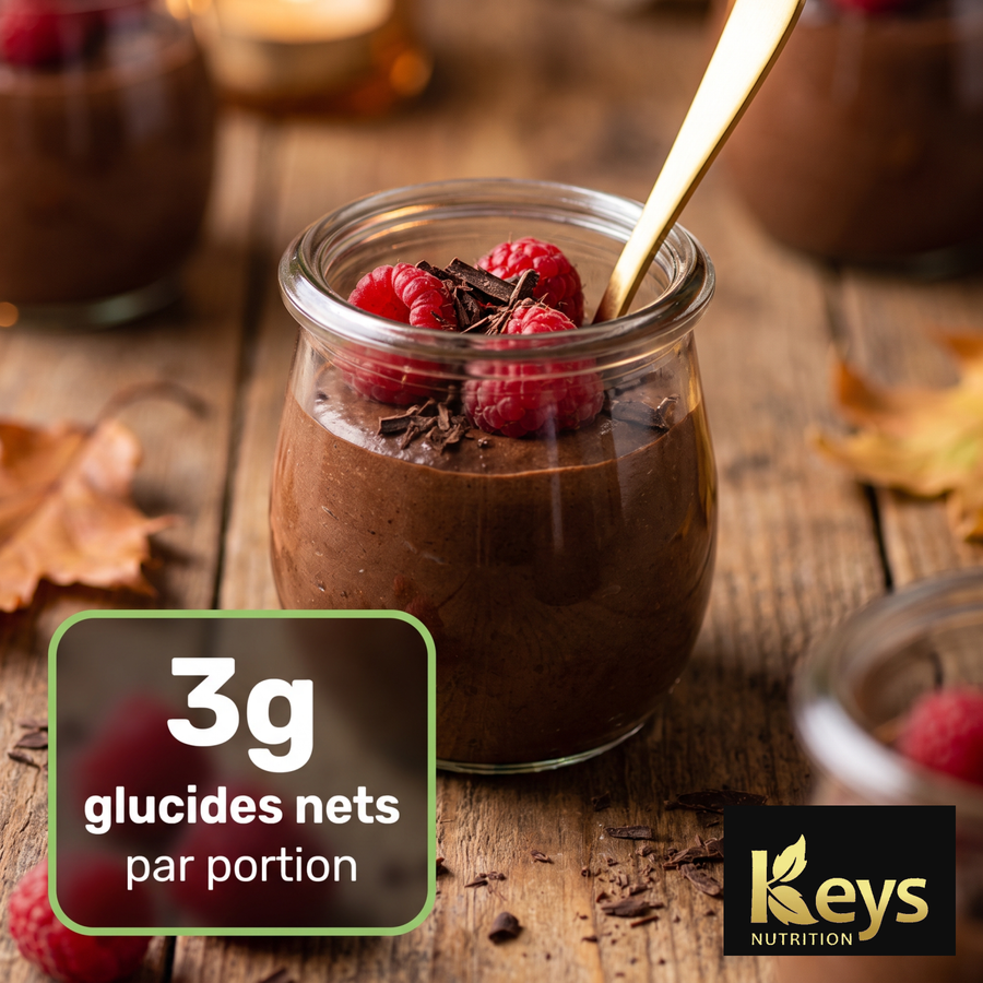 Comment faire une mousse au chocolat sans sucre et faible en glucides?