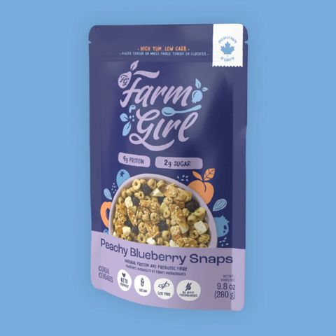 Farm Girl-CÉRÉALES Peachy Blueberry Snaps CAISSE DE 6