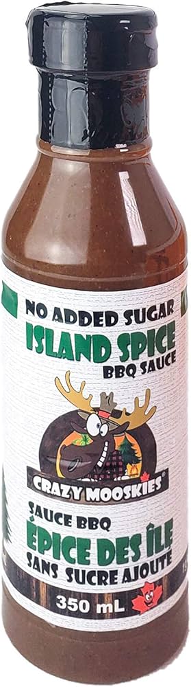 LIQUIDATION - CRAZY MOOSKIES - Sauce BBQ Épices des îles 350ml - Keys Nutrition
