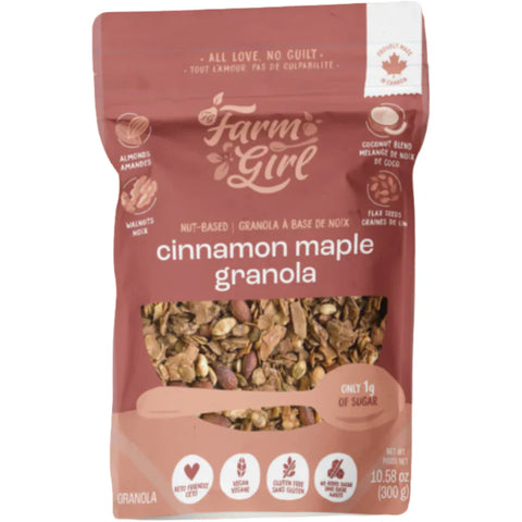 Farm Girl-Céréales keto mixte cannelle et érable CAISSE DE 12 - Keys Nutrition