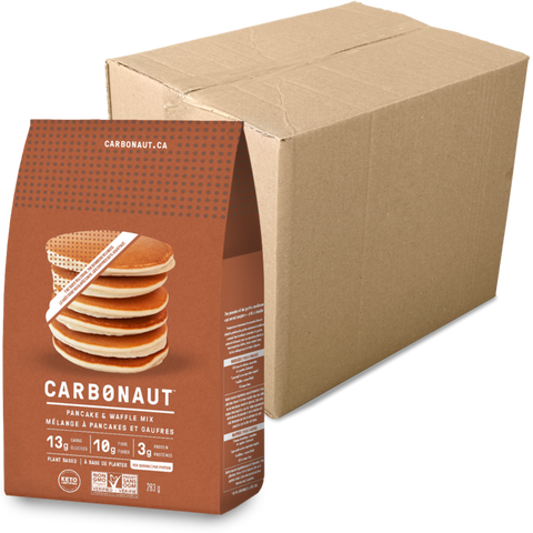 CARBONAUT - Mélange à pancakes et gaufres originale 283g CAISSE DE 6 - Keys Nutrition