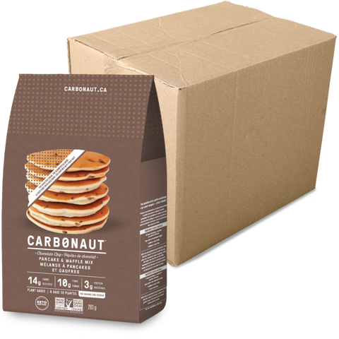 CARBONAUT - Mélange à pancakes et gaufres aux pépites de chocolat 283g CAISSE DE 6 - Keys Nutrition