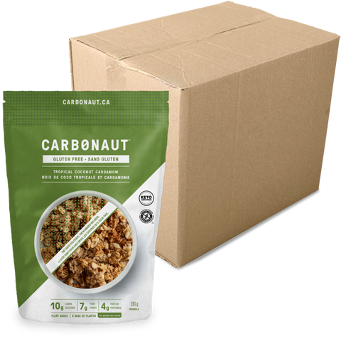 CARBONAUT - Granolas Croustillant Noix de coco Tropicale et Cardamome 283g CAISSE DE 6|| Low Carb Tropical Coconut Cardamom Granola 283g - CASE OF 6 CARBONAUT