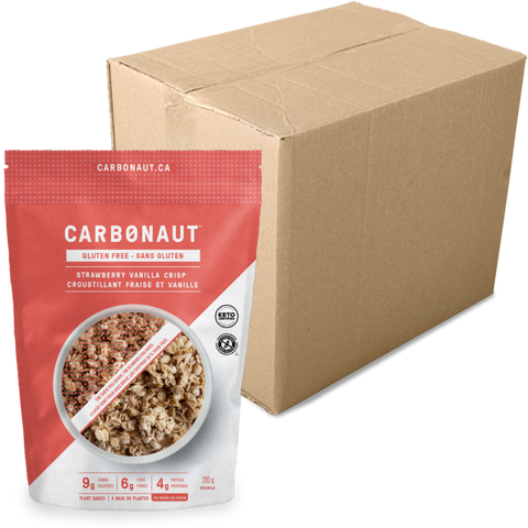 CARBONAUT -Granolas Croustillant Fraise Vanille 283g CAISSE DE 6|| Low Carb Strawberry Vanilla Crisp Granola 283g- CASE OF 6 CARBONAUT