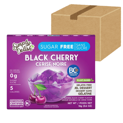 KEYS-NUTRITION-LOW-CARB-EPICERIE-SIMPLY-DELISH-JEL-DESSERT-DESSERT-GELATINE-CERISE-NOIRE-BLACK-CHERRY-FRONT-PACK-OF-6