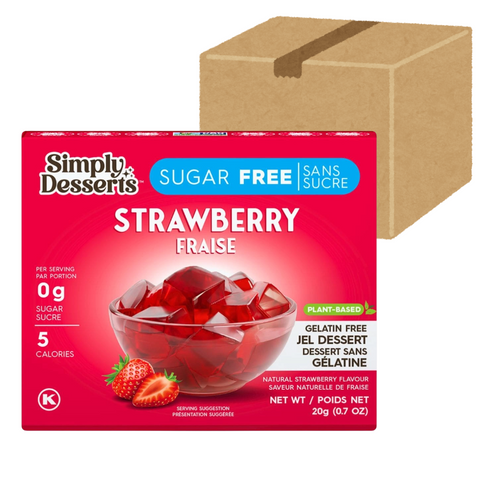KEYS-NUTRITION-LOW-CARB-SANS-SUCRE-EPICERIE-SIMPLY-DELISH-JEL-DESSERT-DESSERT-GELATINE-FRAISE-STRAWBERRY-FRONT-PACK-OF-6