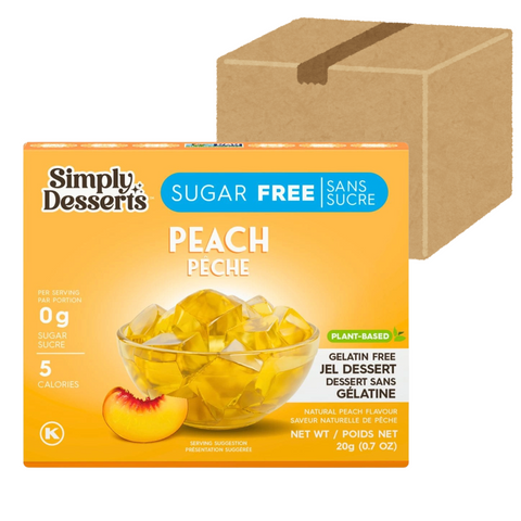 KEYS-NUTRITION-LOW-CARB-SANS-SUCRE-EPICERIE-SIMPLY-DELISH-JEL-DESSERT-DESSERT-GELATINE-PEACH-PECHE-PACK-OF-6