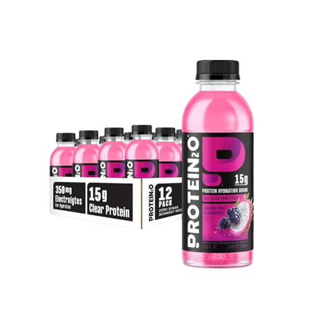 Protein2o - Eau infusée de protéines - Fruit du dragon et framboise noir - CAISSE DE 12 - Keys Nutrition