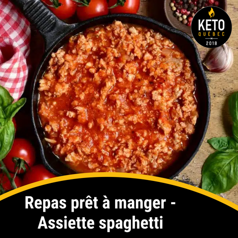 Repas prêt à manger - Assiette spaghetti BOÎTE DE 8 - Keys Nutrition
