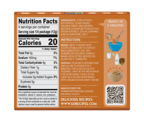 Simply Delish - Pouding Céto 48g|| Simply Delish - Pudding Keto 48g SIMPLY DELISH