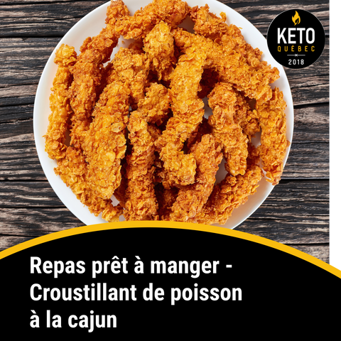 Repas prêt à manger - Croustillant de poisson à la cajun BOÎTE DE 8 - Keys Nutrition