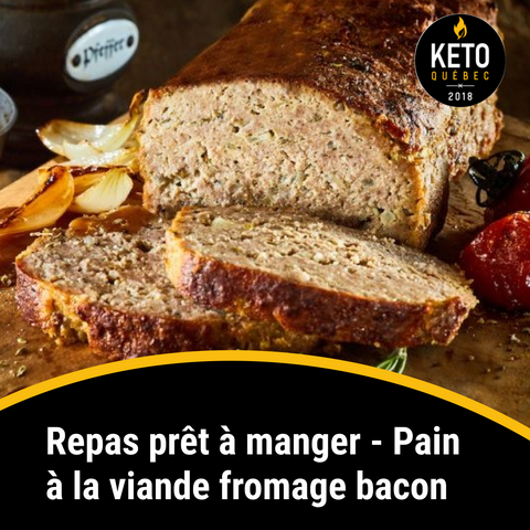 Repas prêt à manger - Pain à la viande fromage bacon BOÎTE DE 8 - Keys Nutrition