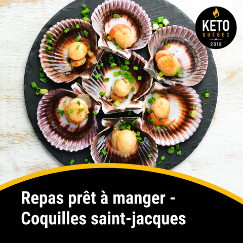Repas prêt à manger - Coquilles saint-jacques BOÎTE DE 8 - Keys Nutrition