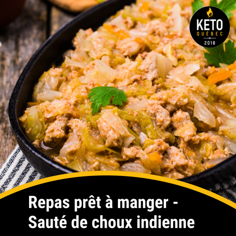 Repas prêt à manger - Sauté de choux indienne BOÎTE DE 8 - Keys Nutrition