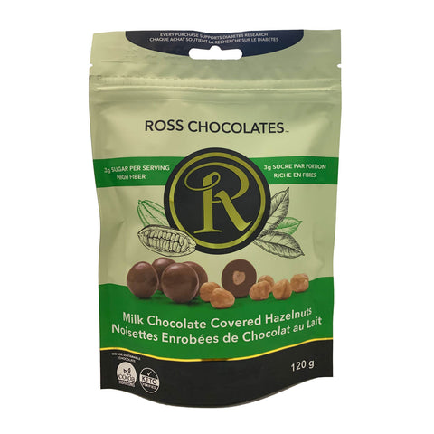 Ross Chocolates - Noisettes enrobées de chocolat au lait - Keys Nutrition