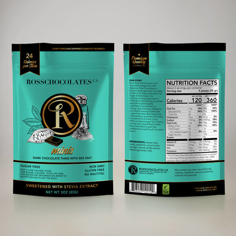Ross Chocolates - Mini chocolat noir au sel de mer - Keys Nutrition