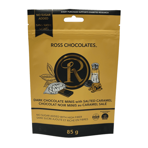 Ross Chocolates - Minis chocolat noir au caramel salé - Keys Nutrition
