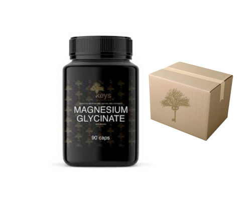 Supplément KEYS NUTRITION (Marque 100% Québécoise) Magnesium Glycinate 500mg CAISSE DE 12 UNITÉS||Supplement KEYS NUTRITION (brand 100% Quebec) 500mg Magnesium Glycinate BODY 12 UNITS KEYS NUTRITION