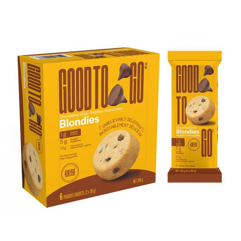 GOOD TO GO - Bouchéeé Blondies pépites chocolatées - Keto Québec - Keys Nutrition
