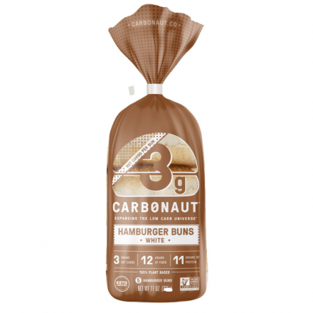 CARBONAUT - Pains Hamburger 315g 5/Sac UNITÉ - Keys Nutrition