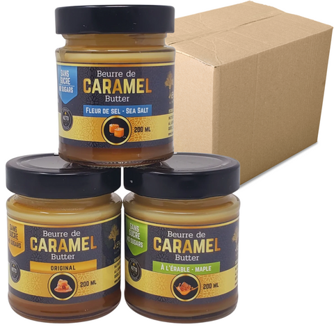 Beurre de caramel décadents Keto Québec 200ml - (4 saveurs disponibles) CAISSE DE 12||Caramel Butter decadent Keto Quebec 200ml - (4 flavors available) BOX OF 12 KEYS NUTRITION