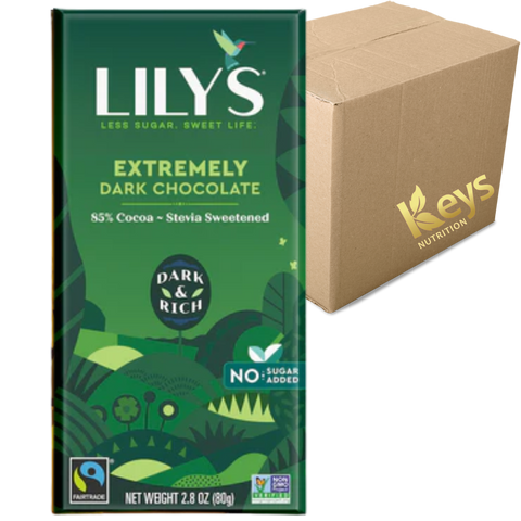 Lily's - Extrêmement noir 85% CAISSE DE 20 - Keys Nutrition