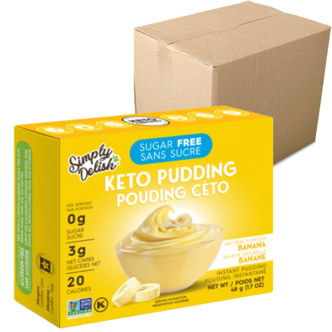 Simply Delish - Pouding Céto à la banane CAISSE DE 6 - Keys Nutrition