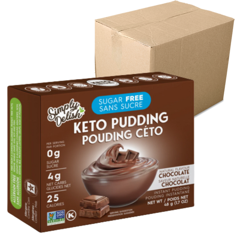 Simply Delish - Pouding Céto au chocolat CAISSE DE 6 - Keys Nutrition