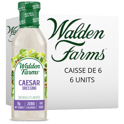 Walden Farms - Vinaigrette Caesar CAISSE DE 6|| Walden Farms Caesar Dressing BOX OF 6 WALDEN FARMS