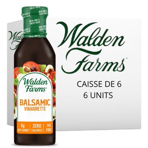 Walden Farms - Vinaigrette Balsamic CAISSE DE 6|| Walden Farms Balsamic Dressing BOX OF 6 WALDEN FARMS