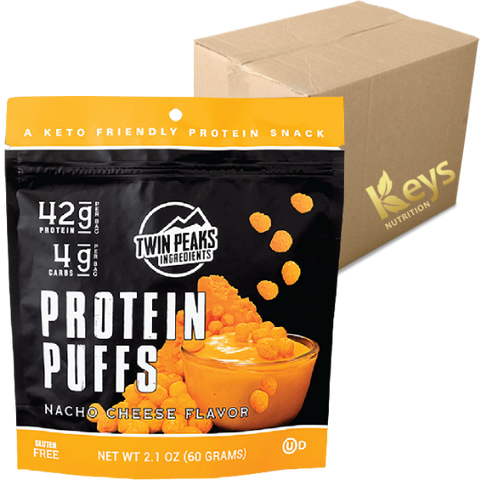 TWIN PEAKS - PROTEIN PUFFS 60g - Fromage Nacho - CAISSE DE 12 || TWIN PEAKS - PROTEIN PUFFS 60g -Nacho Cheese- BOX OF 12 TWIN PEAKS