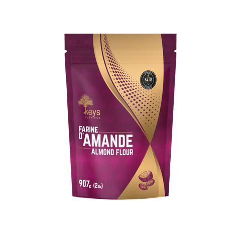 KEYS NUTRITION  (Marque 100% Québécoise) Farine d'amandes 907g Keto Québec||KEYS NUTRITION (Brand 100% Quebec) Flour almonds 907g Keto Quebec KEYS NUTRITION ESSENTIELS