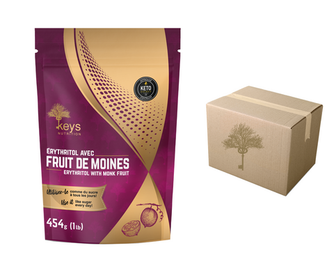 KEYS NUTRITION (Marque 100% Québécoise) Fruit des moines  Biologique 454g (caisse de 12 unités)||KEYS NUTRITION (brand 100% Quebec) Fruit Monks Organic 454g (in case of 12 units) KEYS NUTRITION ESSENTIELS