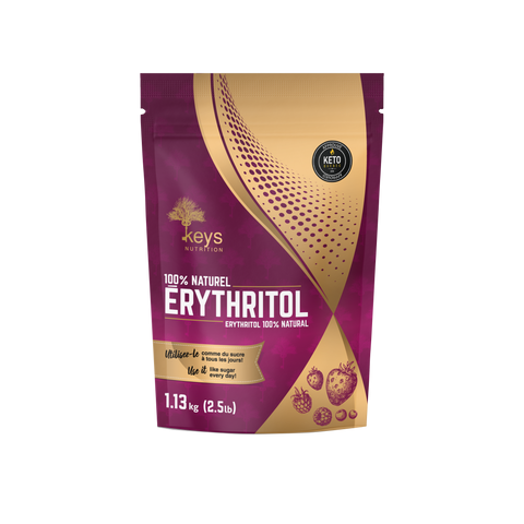 KEYS NUTRITION (Marque 100% Québécoise) Érythritol (2 Formats disponibles)  - Keto Québec||KEYS NUTRITION (Brand 100% Quebec) Erythritol (2 sizes available) - Keto Quebec KEYS NUTRITION ESSENTIELS