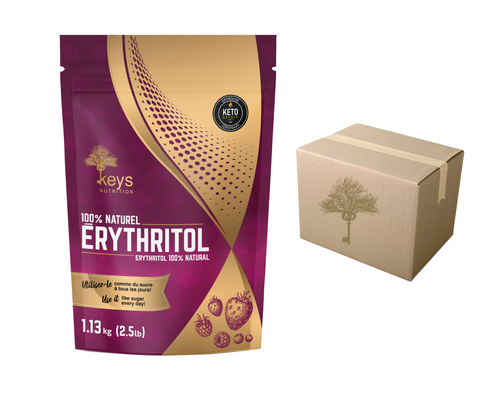 KEYS NUTRITION (Marque 100% Québécoise) Érythritol CAISSE de 12 - Keys Nutrition