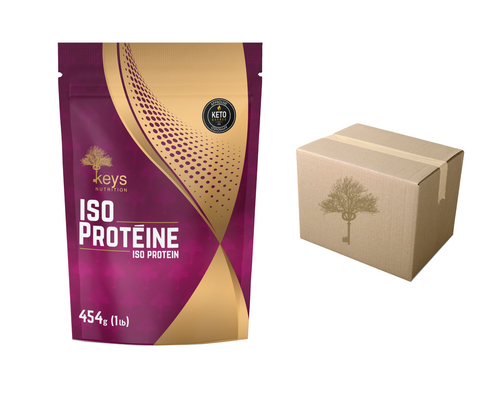 KEYS NUTRITION (Marque 100% Québécoise) Iso Protéine 454g CAISSE DE 12 UNITÉS- Keto Québec - Keys Nutrition