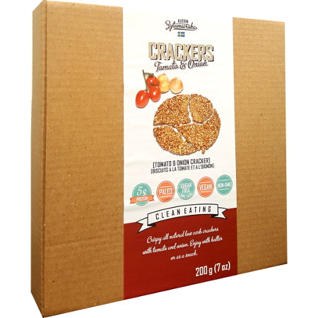 LIQUIDATION -KZ Clean Eating - Craquelins Tomate et oignon 200g - Keys Nutrition
