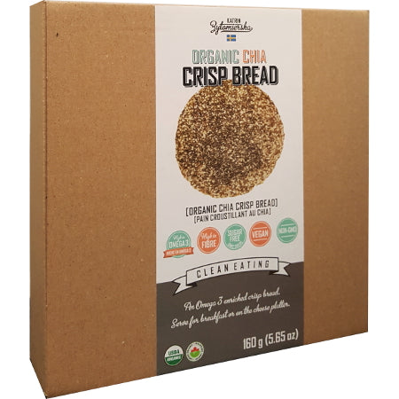 KZ Clean Eating Craquelin de Chia 160g - CAISSE DE 12 UNITÉS||KZ Clean Eating Cracker Chia 160g - CASH 12 UNITS KZ CLEAN EATING