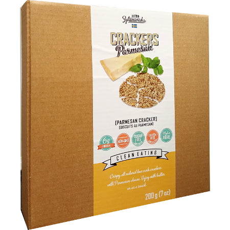 KZ Clean Eating - Craquelin à haute teneur en fibres 200g - Parmesan CAISSE DE 12||KZ Clean Eating - Cracker high in fiber 200g - Parmesan FUND 12 KZ CLEAN EATING