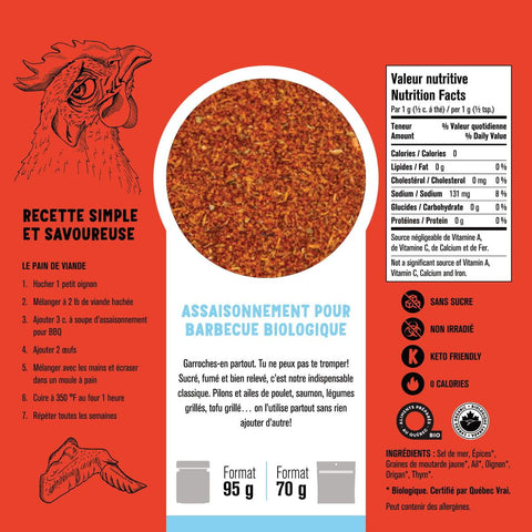 Les Savoureux Assaisonnements - Épices bio en pots (11 saveurs différentes!) - Keys Nutrition