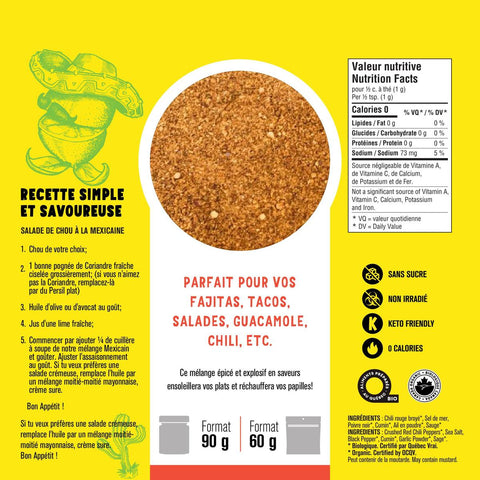 Les Savoureux Assaisonnements - Épices bio en pots (11 saveurs différentes!) - Keys Nutrition