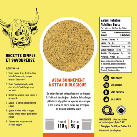 Les Savoureux Assaisonnements - Épices bio en pots (11 saveurs différentes!) - Keys Nutrition