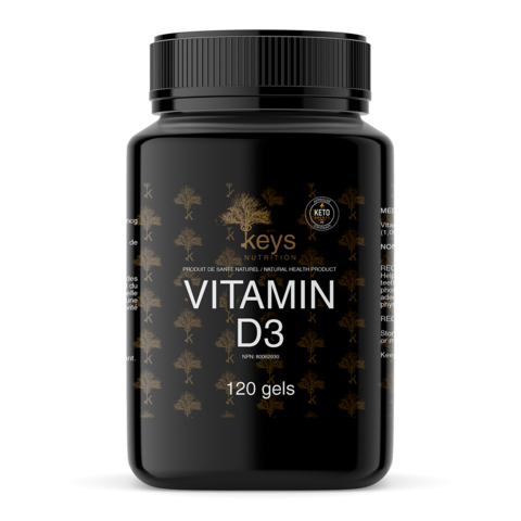 Suppléments - KEYS NUTRITION (Marque 100% Québécoise) Vitamine D3 - Keto Québec - Keys Nutrition
