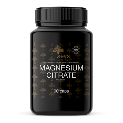 Supplément KEYS NUTRITION (Marque 100% Québécoise) Magnesium Citrate 500mg -Keto Québec||KEYS NUTRITION Supplement (Brand 100% Quebec) Magnesium Citrate 500mg -Keto Quebec KEYS NUTRITION