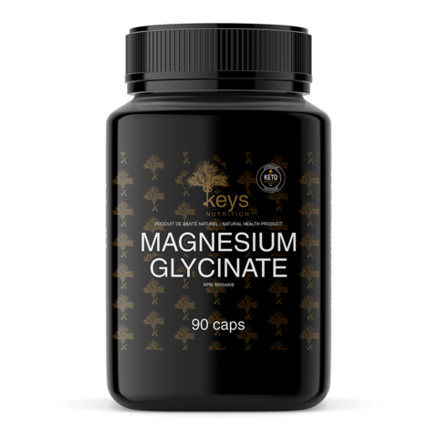 Supplément KEYS NUTRITION (Marque 100% Québécoise) Magnesium Glycinate 500mg - Keto Québec - Keys Nutrition