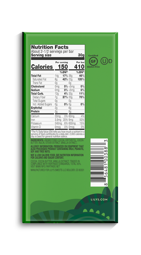 Lily's - Extrêmement noir 85% - Keys Nutrition