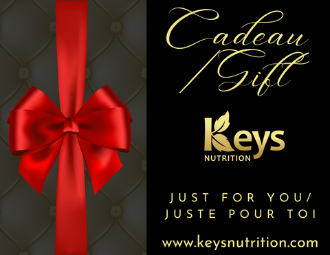 Cartes cadeaux de 10$ à 500$ - Keys Nutrition