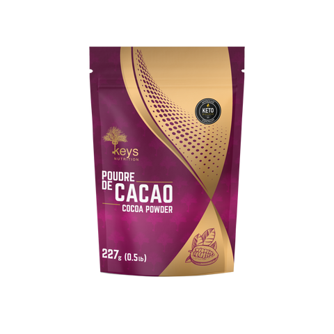 KEYS NUTRITION (Marque 100% Québécoise) Poudre de cacao 227g - CAISSE DE 20 UNITÉS - Keys Nutrition